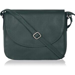 Genuine Leather Green Ndm Crossbody Purse Women Adjustable Strap Zipper Pockets